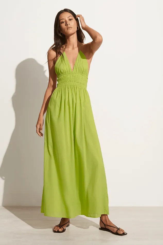 Women Faithfull The Brand Dresses Bisetta Maxi Dress Kiwifruit 8211 Final Sale