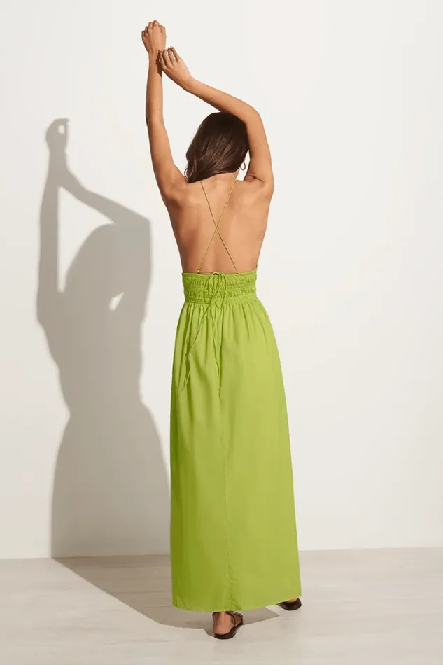 Women Faithfull The Brand Dresses Bisetta Maxi Dress Kiwifruit 8211 Final Sale