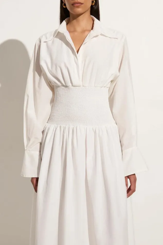 Women Faithfull The Brand Dresses Cervo Midi Dress White