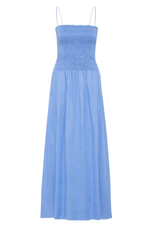 Women Faithfull The Brand Dresses Geriba Midi Dress Mid Blue