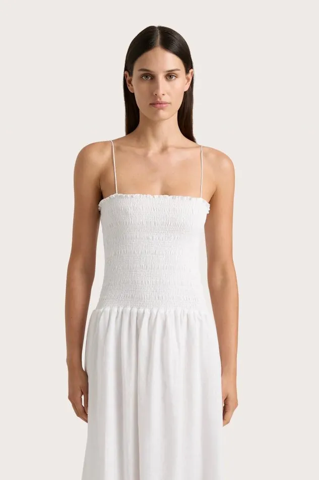Women Faithfull The Brand Dresses Geriba Midi Dress White