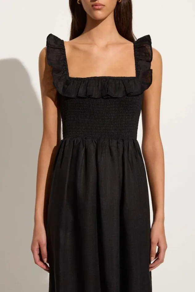 Women Faithfull The Brand Dresses Sameera Midi Dress Black
