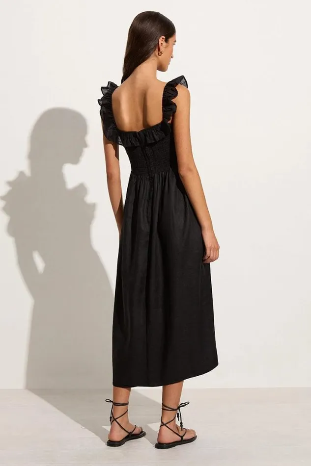 Women Faithfull The Brand Dresses Sameera Midi Dress Black