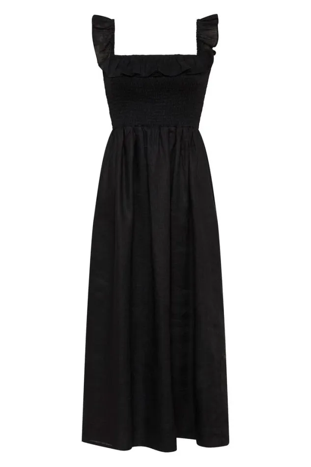 Women Faithfull The Brand Dresses Sameera Midi Dress Black
