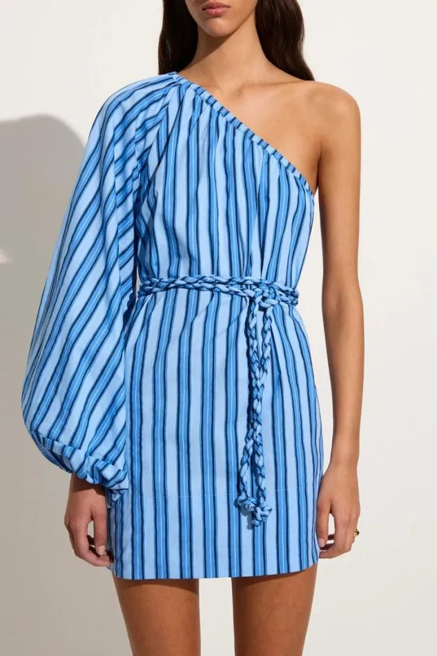 Women Faithfull The Brand Mini Dresses Calia Mini Dress Akaia Stripe Blue