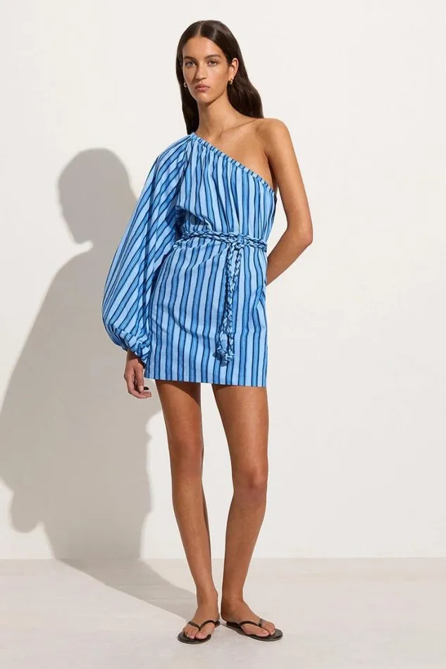 Women Faithfull The Brand Mini Dresses Calia Mini Dress Akaia Stripe Blue