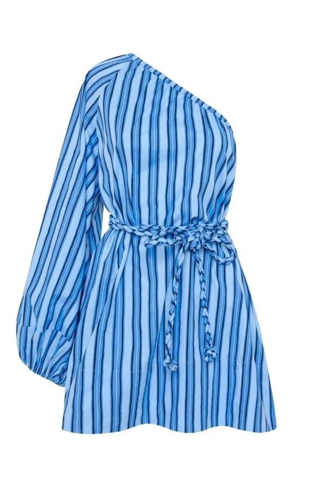 Women Faithfull The Brand Mini Dresses Calia Mini Dress Akaia Stripe Blue