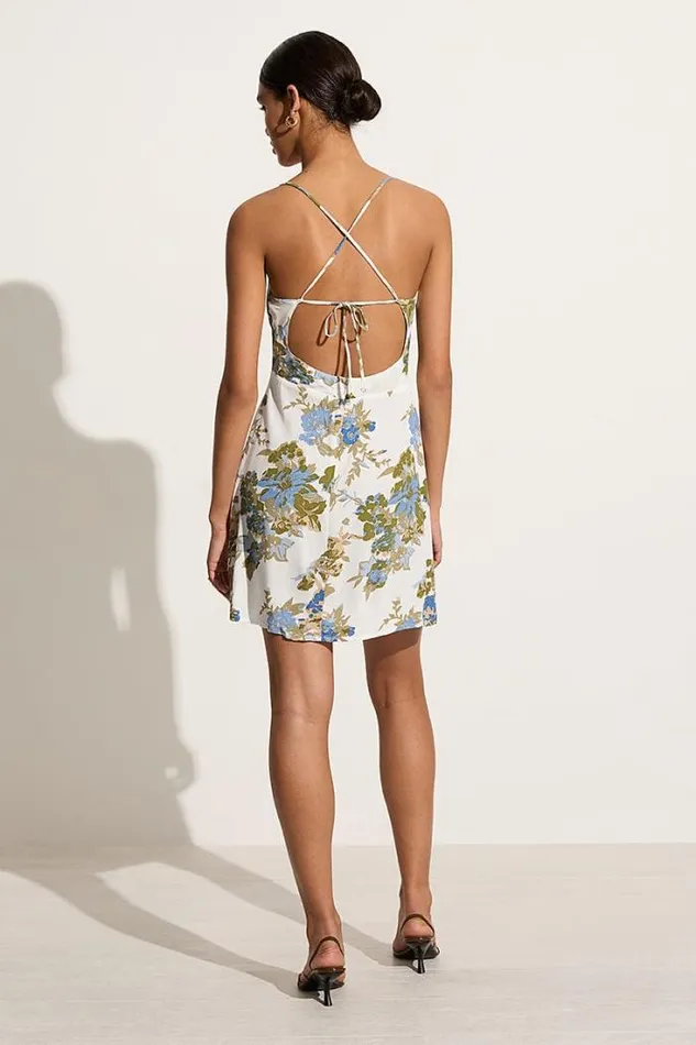 Women Faithfull The Brand Mini Dresses Murano Mini Dress Escala Floral Ivory