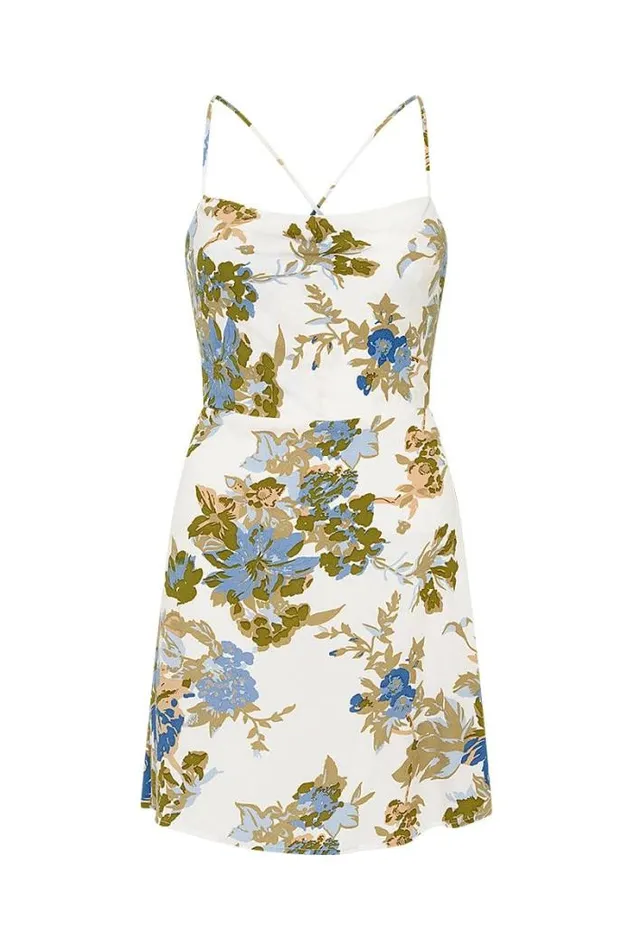 Women Faithfull The Brand Mini Dresses Murano Mini Dress Escala Floral Ivory