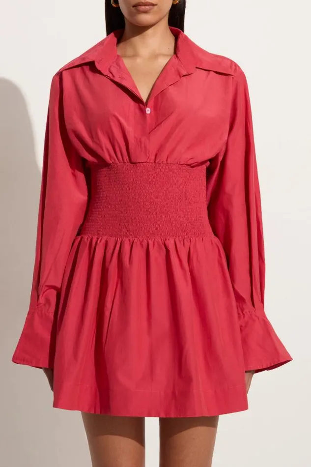 Women Faithfull The Brand Mini Dresses Vitinia Mini Dress Crimson