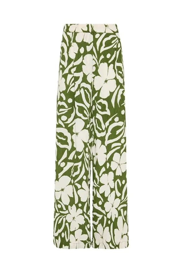 Women Faithfull The Brand Pants Felicity Pants Pavito Floral Olive 8211 Final Sale