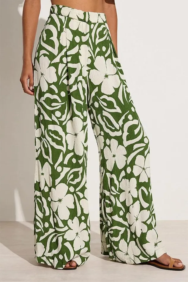 Women Faithfull The Brand Pants Felicity Pants Pavito Floral Olive 8211 Final Sale