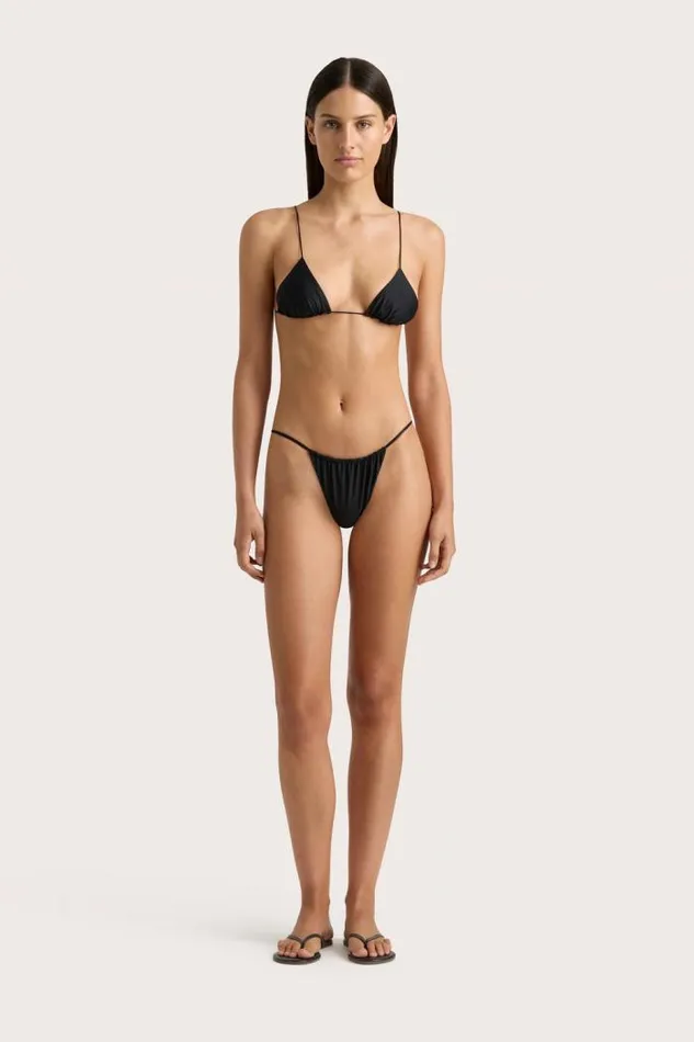 Women Faithfull The Brand Swim Elea Bikini Top Black