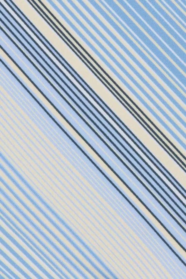 Women Faithfull The Brand Swim Jean Swim Top Futura Stripe Sky Blue