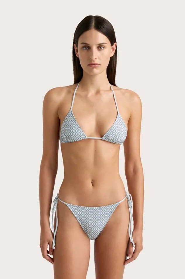 Women Faithfull The Brand Swim Sete Bikini Top Oliander Sky Blue