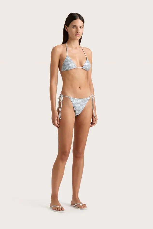 Women Faithfull The Brand Swim Sete Bikini Top Oliander Sky Blue