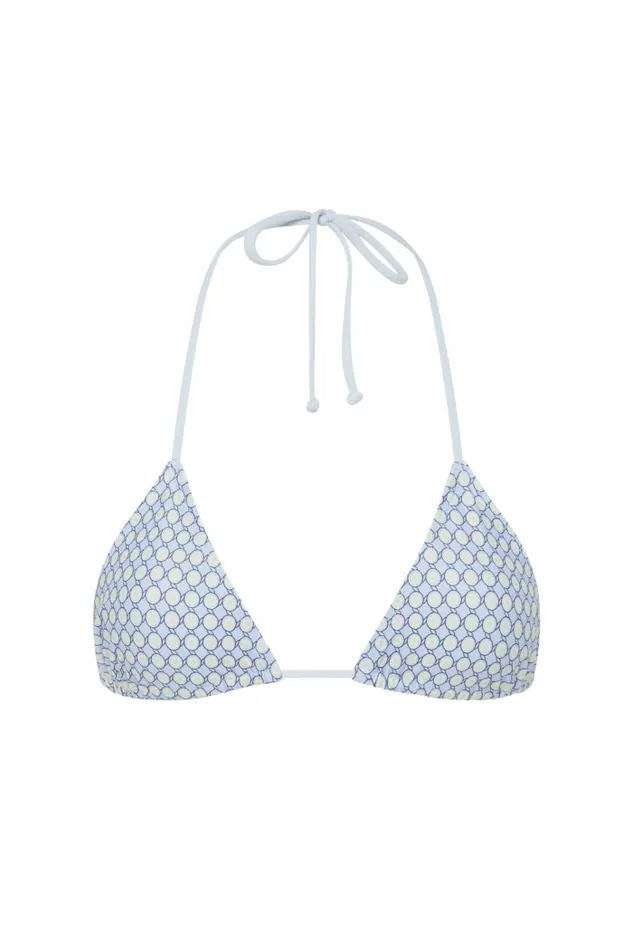 Women Faithfull The Brand Swim Sete Bikini Top Oliander Sky Blue