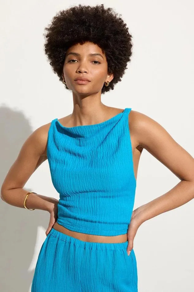 Women Faithfull The Brand Tops Dione Top Turquoise