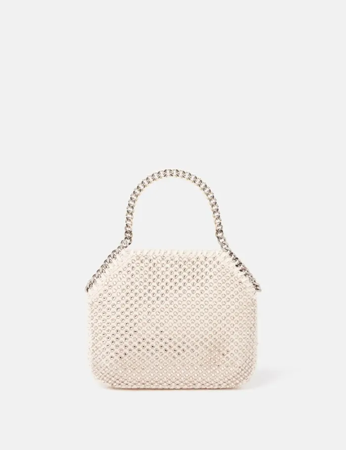 Women Falabella Crystal Mesh Mini Tote Bag Almond Stella McCartney Mini Bags And Clutches Women Falabella Crystal Mesh Mini Tote Bag Almond Stella McCartney Mini Bags And Clutches