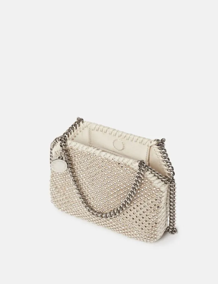 Women Falabella Crystal Mesh Mini Tote Bag Almond Stella McCartney Mini Bags And Clutches Women Falabella Crystal Mesh Mini Tote Bag Almond Stella McCartney Mini Bags And Clutches