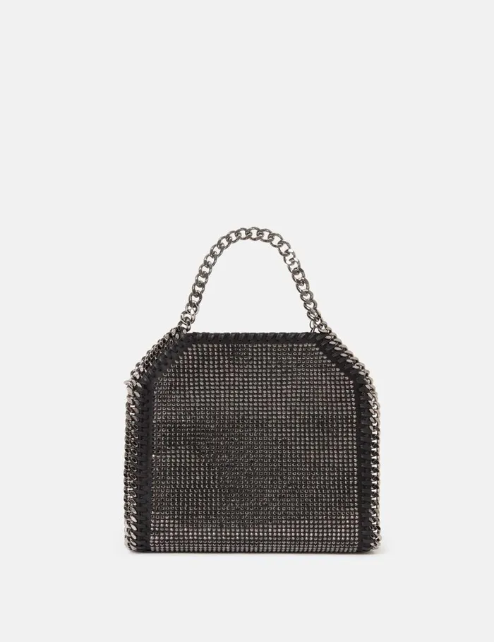 Women Falabella Crystal Mesh Mini Tote Bag Black Stella McCartney Tote Bags Women Falabella Crystal Mesh Mini Tote Bag Black Stella McCartney Tote Bags