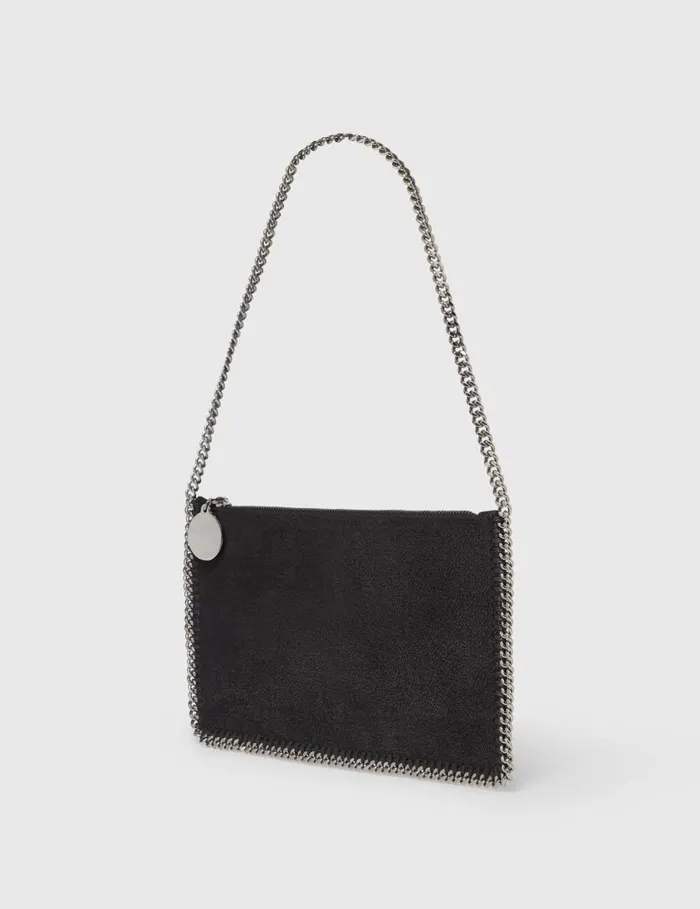 Women Falabella Pochette Shoulder Bag Black Stella McCartney Iconic Falabella Women Falabella Pochette Shoulder Bag Black Stella McCartney Iconic Falabella