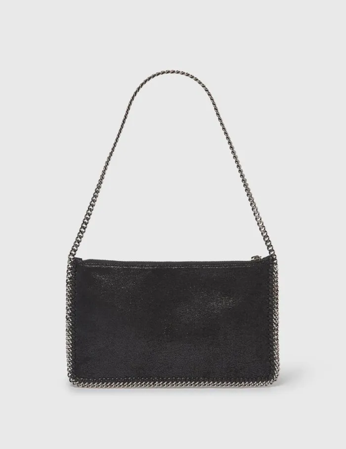 Women Falabella Pochette Shoulder Bag Black Stella McCartney Iconic Falabella Women Falabella Pochette Shoulder Bag Black Stella McCartney Iconic Falabella