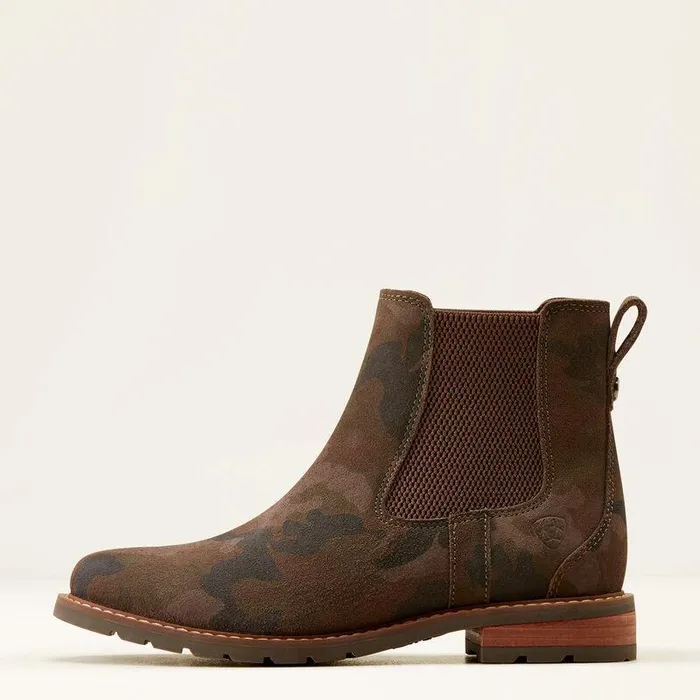 Women Fashion Boots Ariat Wexford Chelsea Boot Camo Suede