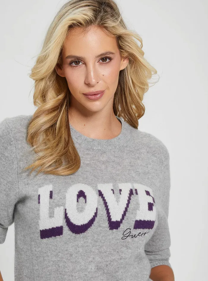 Women Fashion Tops GUESS Eco Grey Juliette Knit Top Women Fashion Tops GUESS Eco Grey Juliette Knit Top