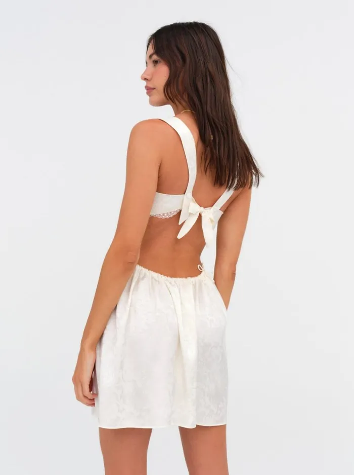 Women Festival Rose Slip Dress Ivory For Love and Lemons Lingerie