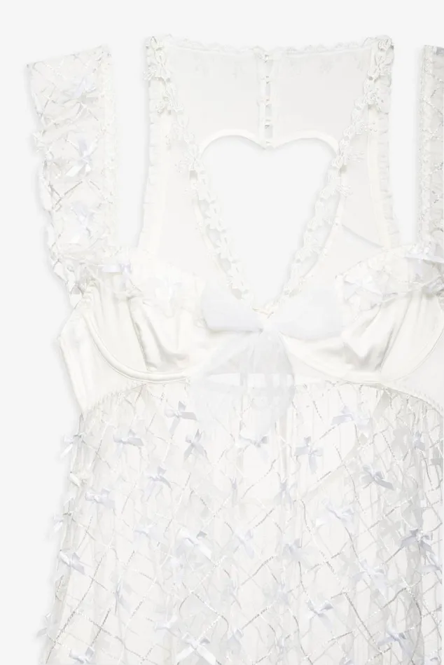 Women Fiorella Slip Dress White For Love and Lemons Lingerie