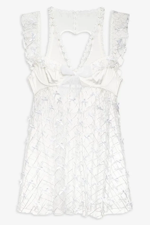 Women Fiorella Slip Dress White For Love and Lemons Lingerie