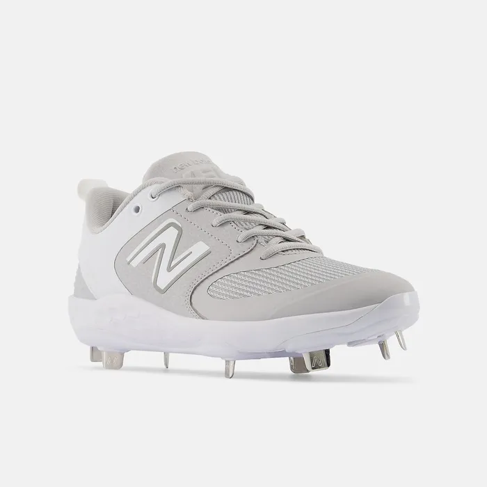 Women Fresh Foam X Velo V3 Metal Grey With White New Balance Softball