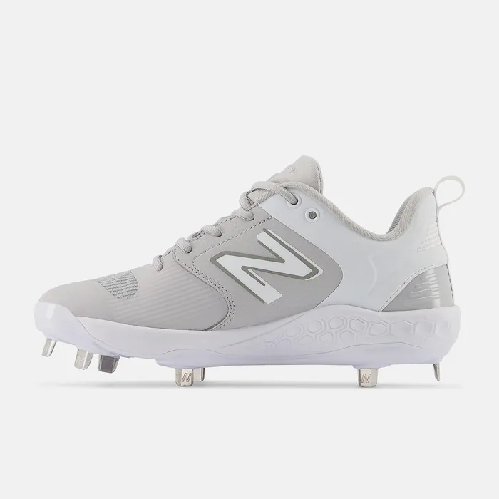 Women Fresh Foam X Velo V3 Metal Grey With White New Balance Softball