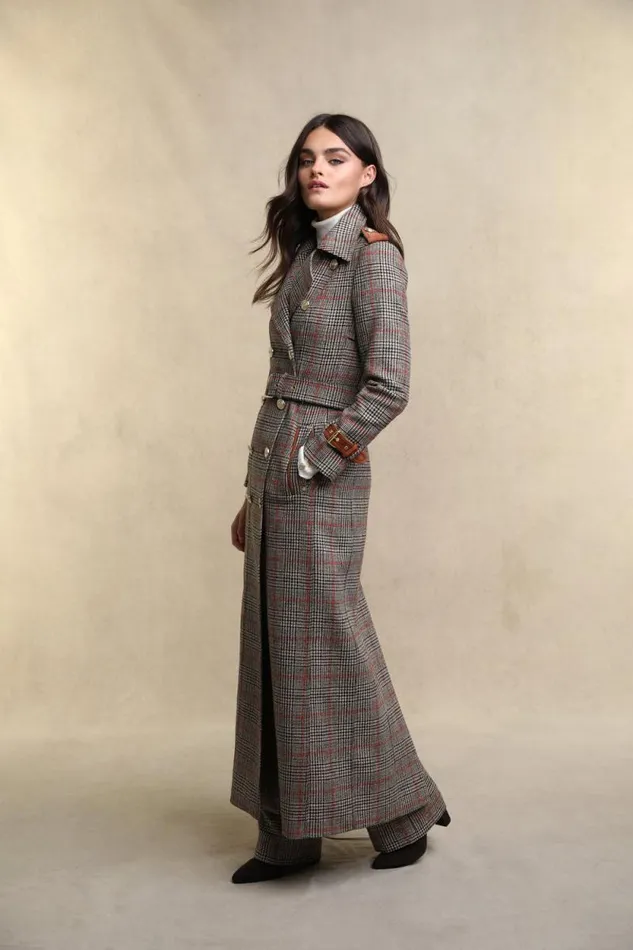 Women Full Length Marlborough Trench Coat Orange Windsor Holland Cooper Trench Coats