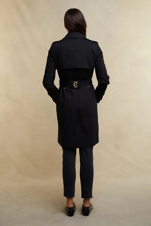 Women Gatcombe Trench Coat Black Holland Cooper Tailoring