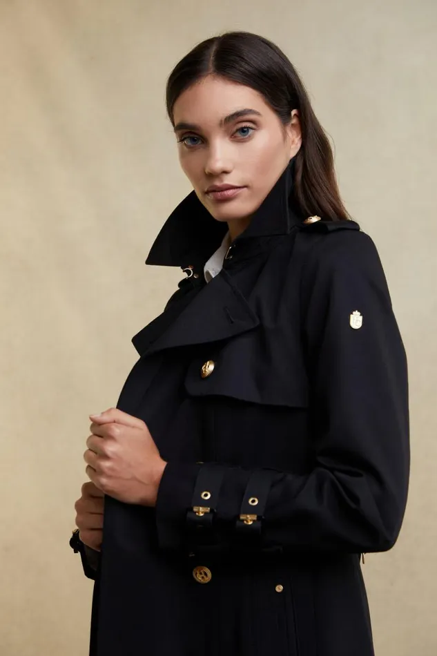 Women Gatcombe Trench Coat Black Holland Cooper Tailoring
