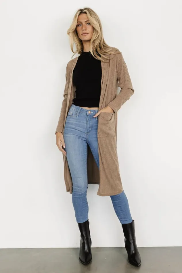 Women Getty Cardigan Dusty Brown Baltic Born Cardigans