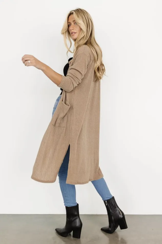 Women Getty Cardigan Dusty Brown Baltic Born Cardigans Women Getty Cardigan Dusty Brown Baltic Born Cardigans