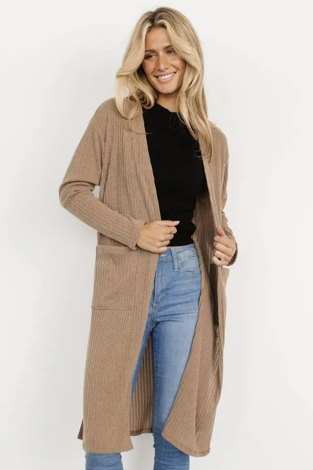 Women Getty Cardigan Dusty Brown Baltic Born Cardigans Women Getty Cardigan Dusty Brown Baltic Born Cardigans