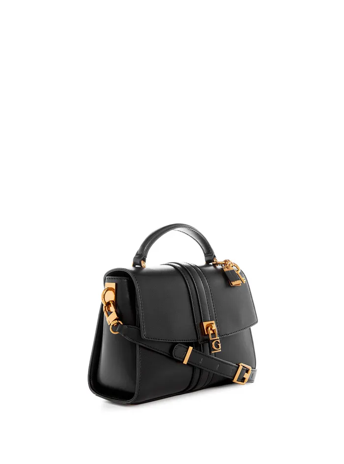 Women Half Flap GUESS Black Ginevra Crossbody Bag