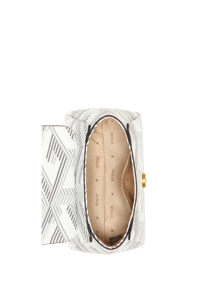 Women Half Flap GUESS Stone Logo Montreal Mini Crossbody Bag Women Half Flap GUESS Stone Logo Montreal Mini Crossbody Bag
