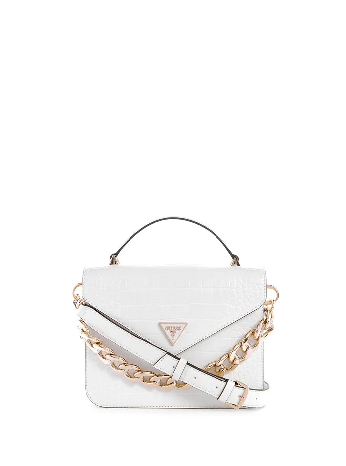 Women Half Flap GUESS White Retour Crossbody Bag