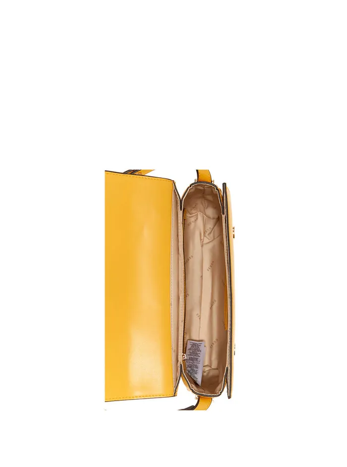 Women Half Flap GUESS Yellow Hensely Convertible Shoulder Bag Women Half Flap GUESS Yellow Hensely Convertible Shoulder Bag