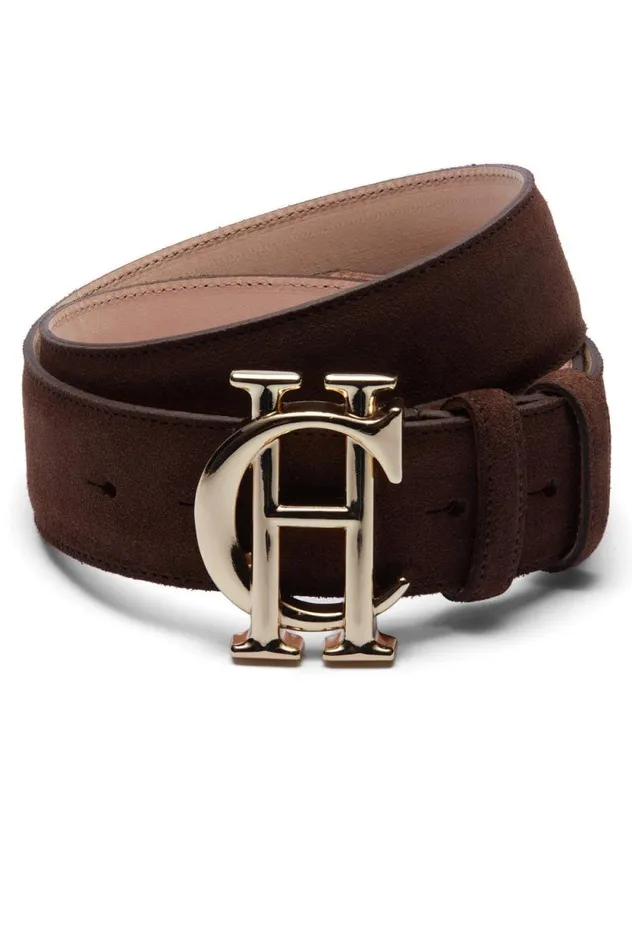 Women HC Classic Belt Suede Chocolate Holland Cooper Belts