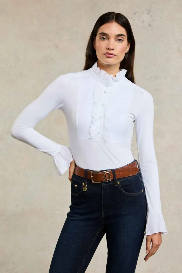 Women High Rise Flared Jean Deep Indigo Holland Cooper Jeans