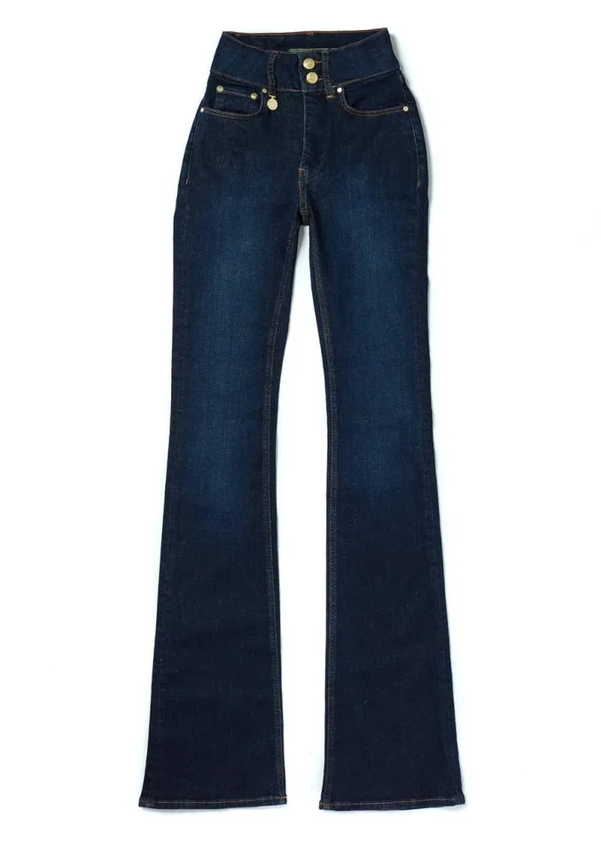 Women High Rise Flared Jean Deep Indigo Holland Cooper Jeans