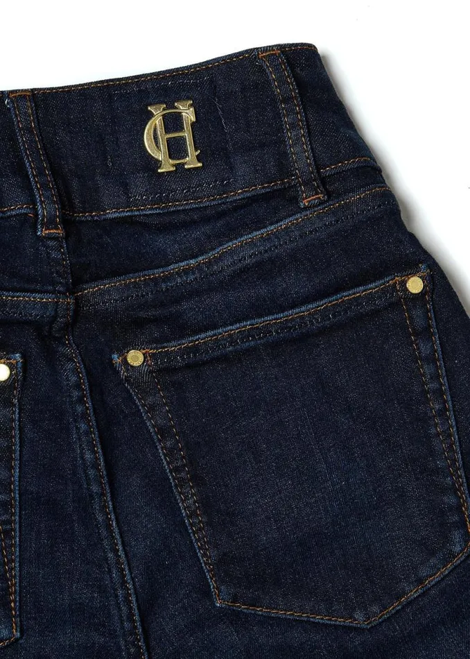 Women High Rise Flared Jean Deep Indigo Holland Cooper Jeans