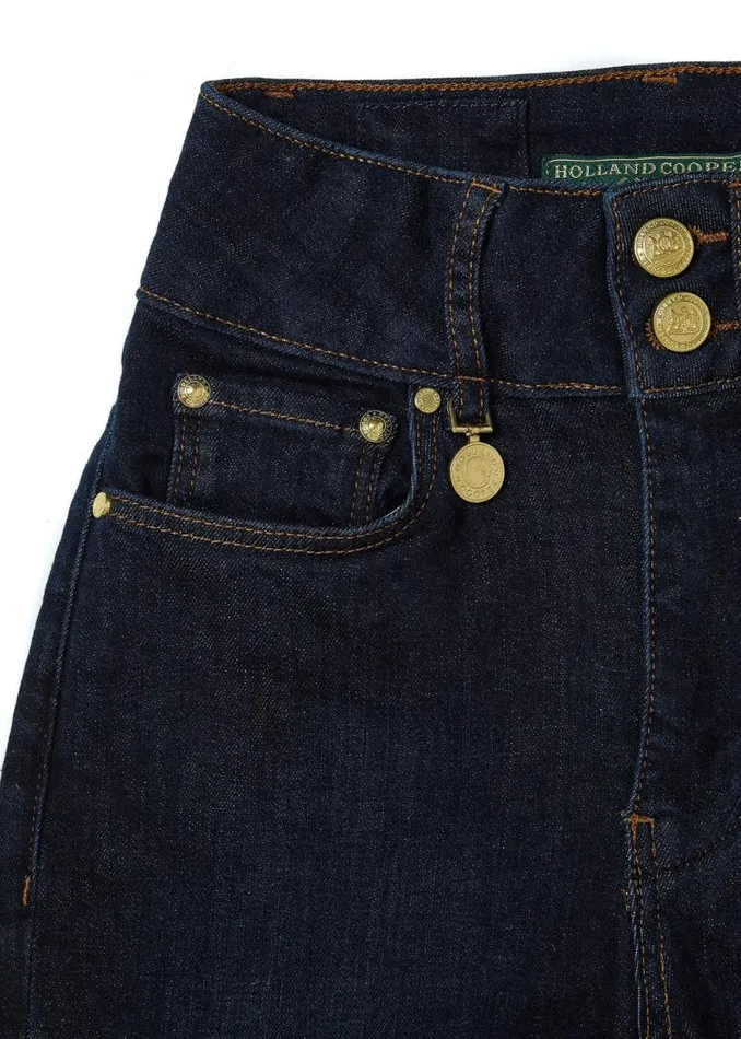 Women High Rise Flared Jean Deep Indigo Holland Cooper Jeans