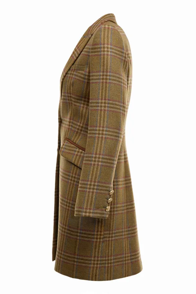 Women Highgrove Coat Avebury Green Check Holland Cooper Tailoring